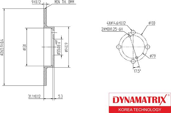 Dynamatrix DBD1576 - Bremžu diski autodraugiem.lv