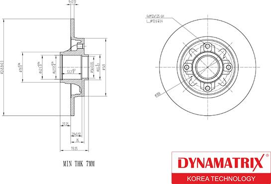 Dynamatrix DBD1696 - Bremžu diski autodraugiem.lv