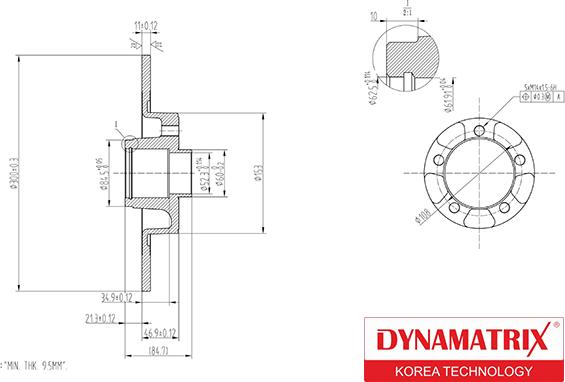 Dynamatrix DBD1654 - Bremžu diski autodraugiem.lv