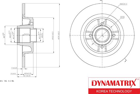 Dynamatrix DBD1656 - Bremžu diski autodraugiem.lv