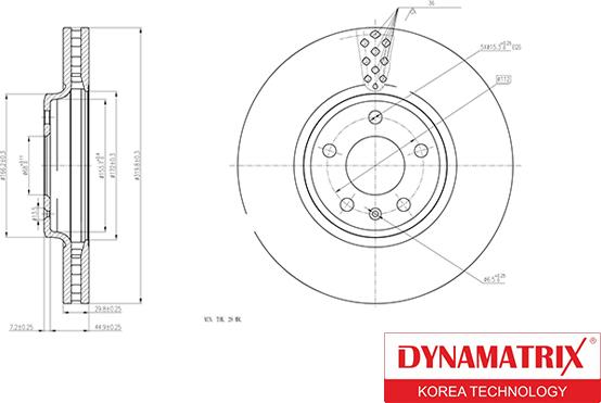 Dynamatrix DBD1664 - Bremžu diski autodraugiem.lv