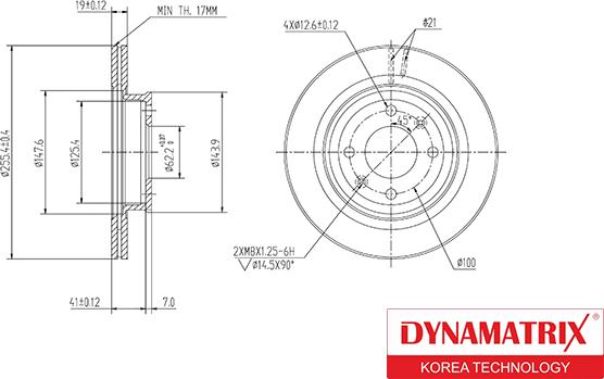 Dynamatrix DBD1636 - Bremžu diski autodraugiem.lv