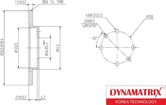 Dynamatrix DBD1000 - Bremžu diski autodraugiem.lv
