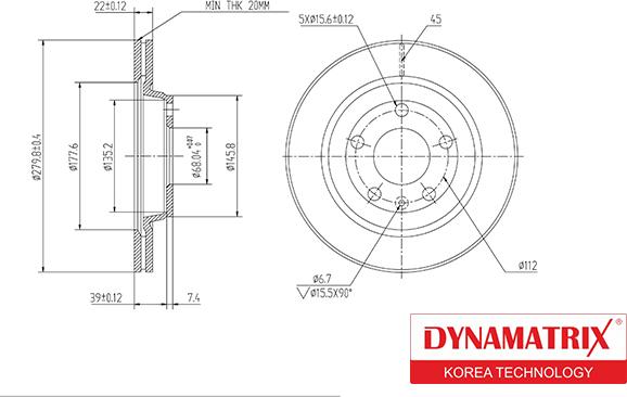 Dynamatrix DBD1003 - Bremžu diski autodraugiem.lv