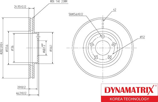 Dynamatrix DBD1014 - Bremžu diski autodraugiem.lv