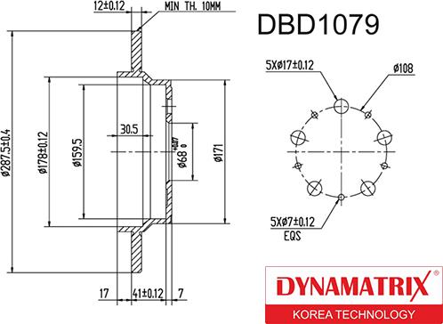 Dynamatrix DBD1079 - Bremžu diski autodraugiem.lv