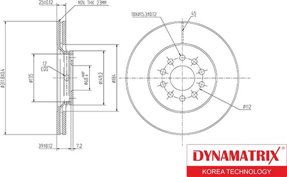 Dynamatrix DBD1156 - Bremžu diski autodraugiem.lv