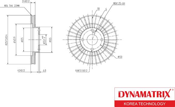 Dynamatrix DBD1105 - Bremžu diski autodraugiem.lv