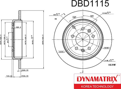 Dynamatrix DBD1115 - Bremžu diski autodraugiem.lv