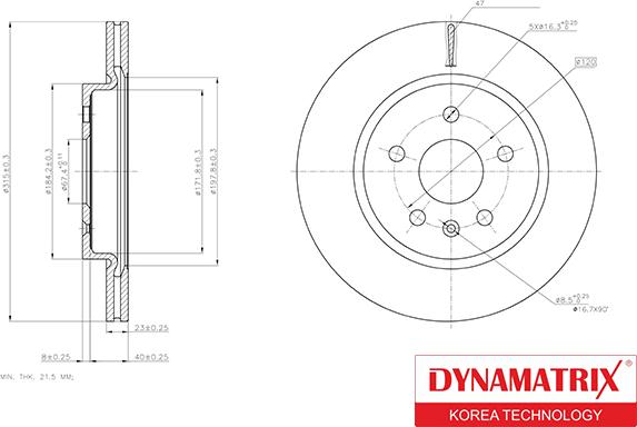 Dynamatrix DBD1805C - Bremžu diski autodraugiem.lv