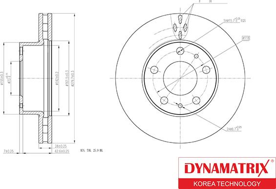 Dynamatrix DBD1800 - Bremžu diski autodraugiem.lv