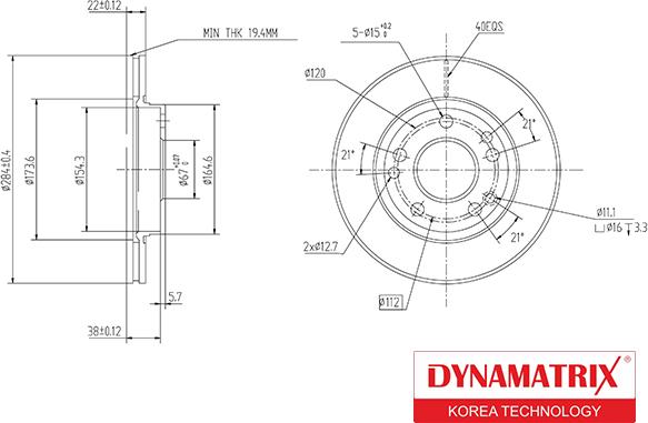 Dynamatrix DBD181 - Bremžu diski autodraugiem.lv