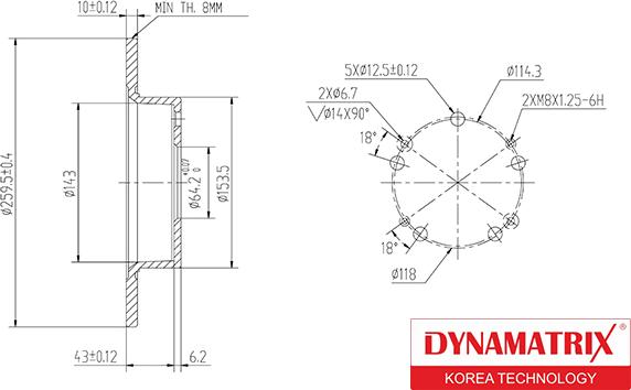 Dynamatrix DBD1390 - Bremžu diski autodraugiem.lv