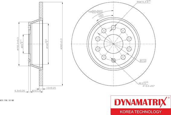 Dynamatrix DBD1306 - Bremžu diski autodraugiem.lv