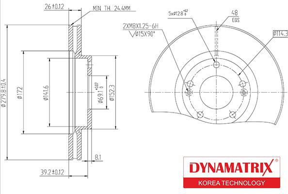 Dynamatrix DBD1300 - Bremžu diski autodraugiem.lv