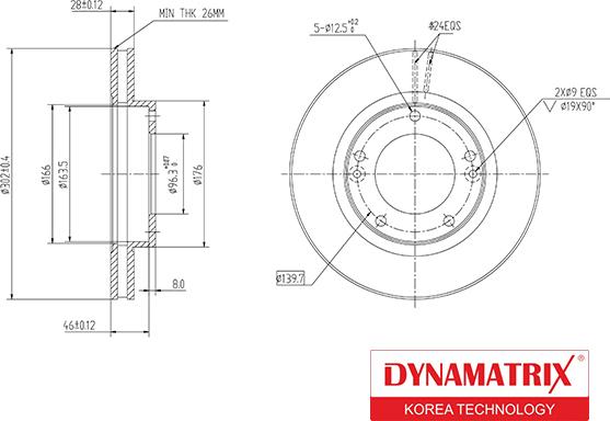 Dynamatrix DBD1290 - Bremžu diski autodraugiem.lv