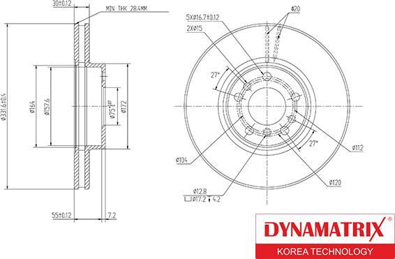 Dynamatrix DBD1256 - Bremžu diski autodraugiem.lv