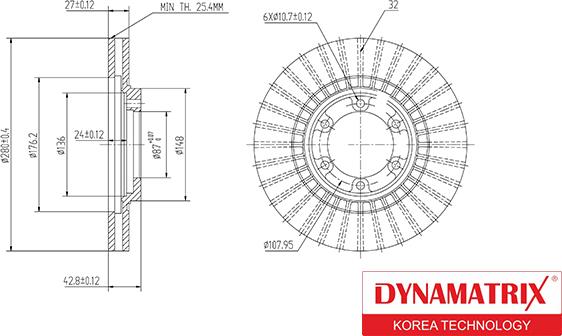 Dynamatrix DBD1269 - Bremžu diski autodraugiem.lv