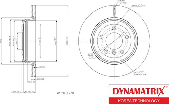 Dynamatrix DBD1260 - Bremžu diski autodraugiem.lv