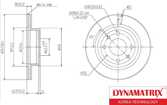 Dynamatrix DBD1268 - Bremžu diski autodraugiem.lv