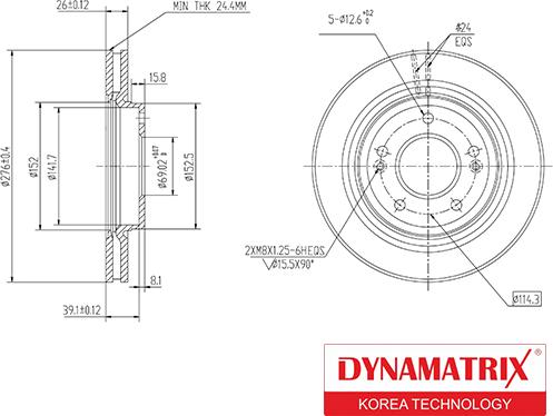 Dynamatrix DBD1239 - Bremžu diski autodraugiem.lv