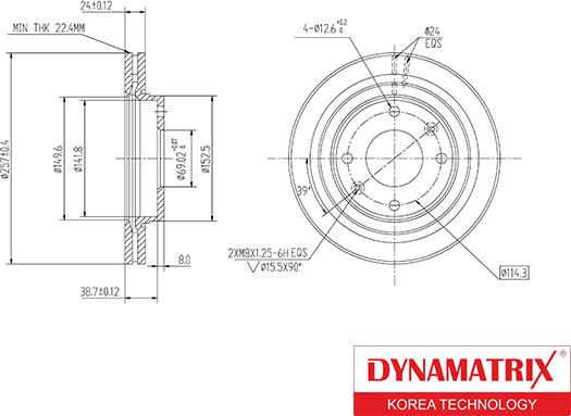 Dynamatrix DBD1270 - Bremžu diski autodraugiem.lv