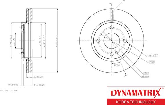 Dynamatrix DBD1740 - Bremžu diski autodraugiem.lv