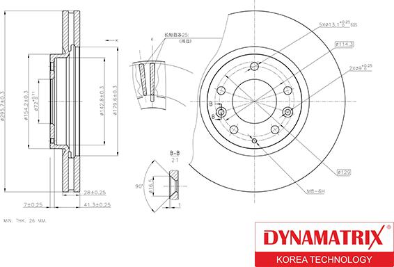 Dynamatrix DBD1768 - Bremžu diski autodraugiem.lv