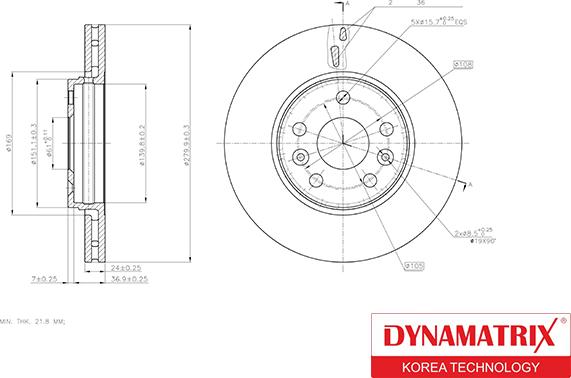 Dynamatrix DBD1733 - Bremžu diski autodraugiem.lv