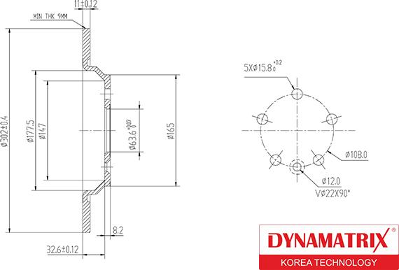 Dynamatrix DBD1720 - Bremžu diski autodraugiem.lv