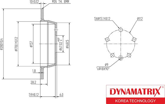 Dynamatrix DBD861 - Bremžu diski autodraugiem.lv