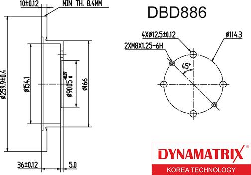 Dynamatrix DBD886 - Bremžu diski autodraugiem.lv