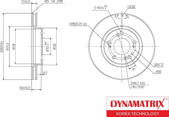 Dynamatrix DBD829 - Bremžu diski autodraugiem.lv