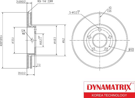 Dynamatrix DBD320 - Bremžu diski autodraugiem.lv