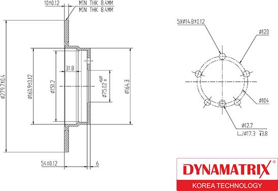 Dynamatrix DBD249 - Bremžu diski autodraugiem.lv