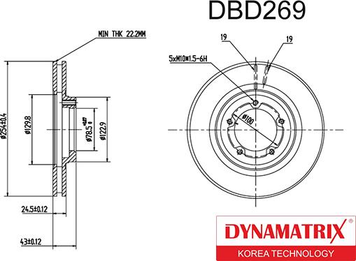 Dynamatrix DBD269 - Bremžu diski autodraugiem.lv