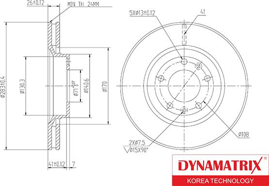 Dynamatrix DBD264 - Bremžu diski autodraugiem.lv