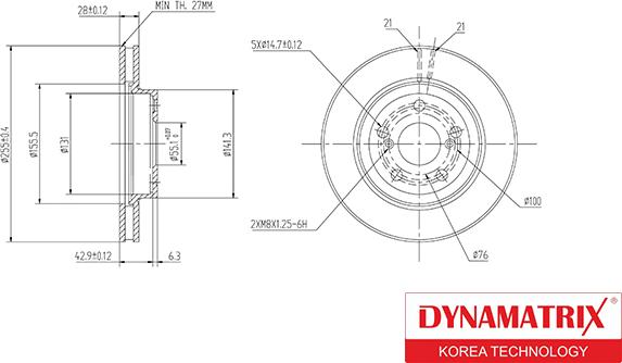 Dynamatrix DBD799 - Bremžu diski autodraugiem.lv