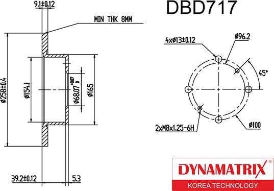 Dynamatrix DBD717 - Bremžu diski autodraugiem.lv