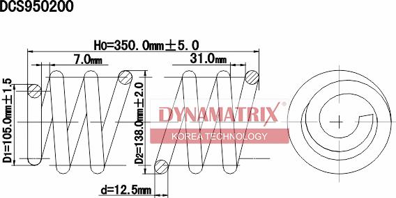 Dynamatrix DCS950200 - Balstiekārtas atspere autodraugiem.lv