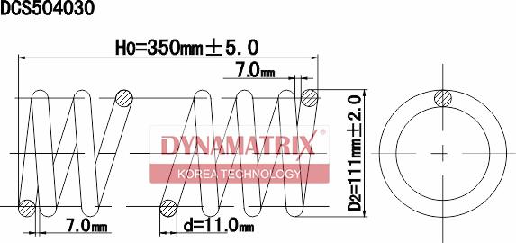 Dynamatrix DCS504030 - Balstiekārtas atspere autodraugiem.lv