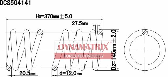 Dynamatrix DCS504141 - Balstiekārtas atspere autodraugiem.lv