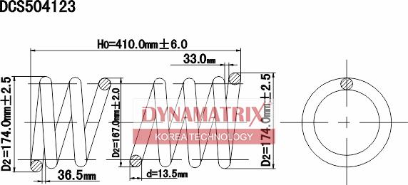 Dynamatrix DCS504123 - Balstiekārtas atspere autodraugiem.lv