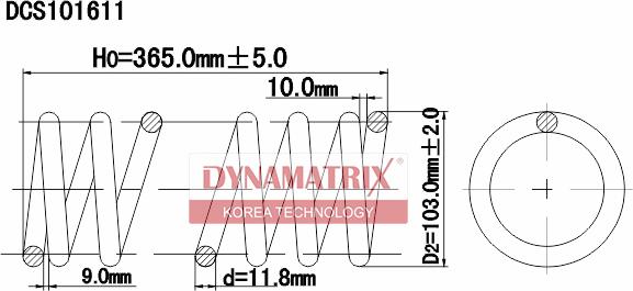 Dynamatrix DCS101611 - Balstiekārtas atspere autodraugiem.lv