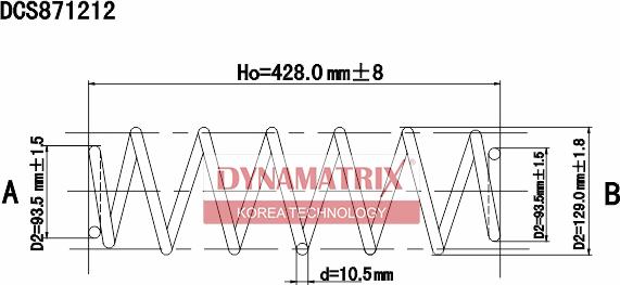 Dynamatrix DCS871212 - Balstiekārtas atspere autodraugiem.lv