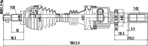 Dynamatrix DDS250443 - Piedziņas vārpsta autodraugiem.lv