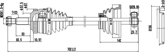 Dynamatrix DDS250026 - Piedziņas vārpsta autodraugiem.lv