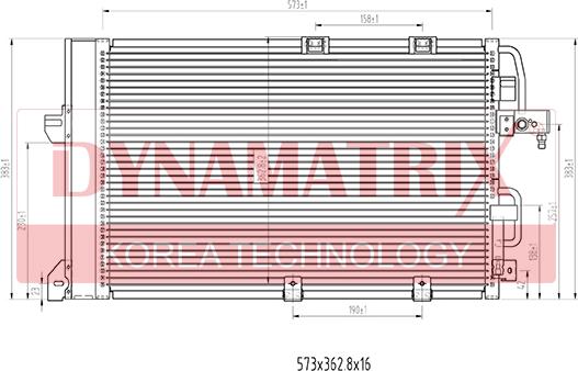 Dynamatrix DR94650 - Kondensators, Gaisa kond. sistēma autodraugiem.lv