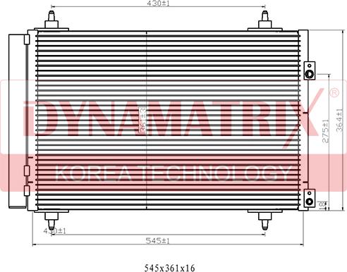 Dynamatrix DR94826 - Kondensators, Gaisa kond. sistēma autodraugiem.lv