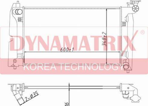 Dynamatrix DR64646A - Radiators, Motora dzesēšanas sistēma autodraugiem.lv